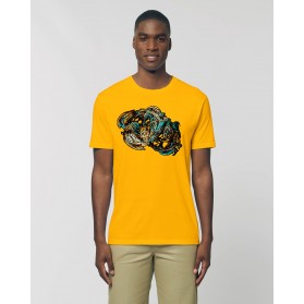Camiseta Hombre "Caos" amarillo spectra