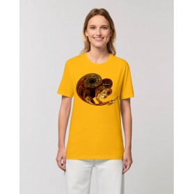 Camiseta Mujer "Ciclo" amarillo spectra