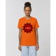 Camiseta mujer "Virus" naranja
