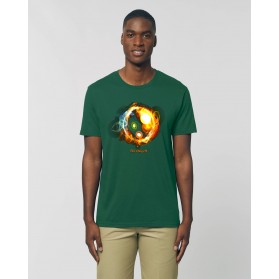 Camiseta Hombre "Universos" verde botella