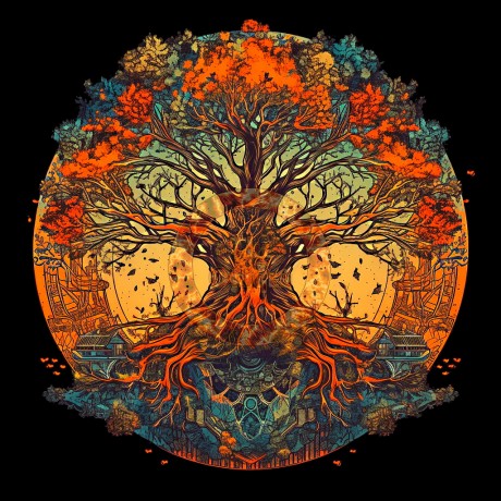 Dibujo Camiseta The Origen Tree of Life 