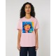 Camiseta The Origen - Expresiones del Pop Art Wow Azul Chica Cotton Pink
