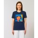 Camiseta The Origen - Expresiones del Pop Art Wow Azul Chica Navy