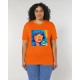 Camiseta The Origen - Expresiones del Pop Art Wow Azul Chica Orange
