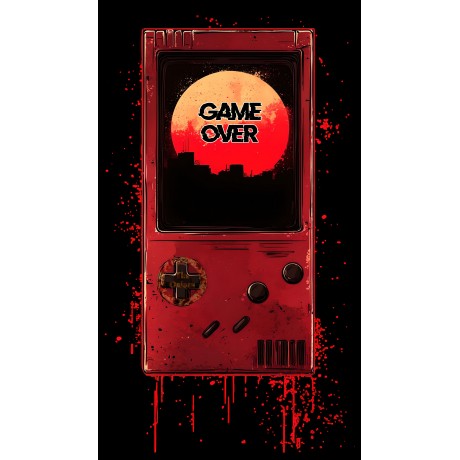 Dibujo Camisetas The Origen - Game Over - EL Juego Final Chico Antracita